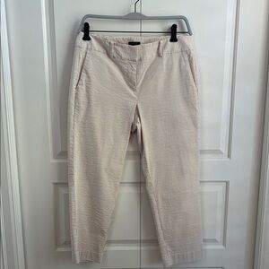 Ann Taylor Ladies Seersucker Beige Cropped Pants- 4P